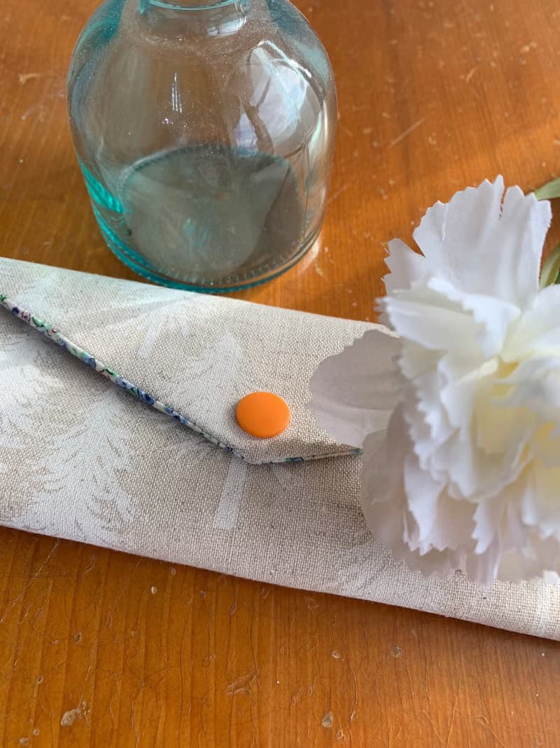 文青風環保筷袋  植樹 白  手作餐具袋.交換禮物.