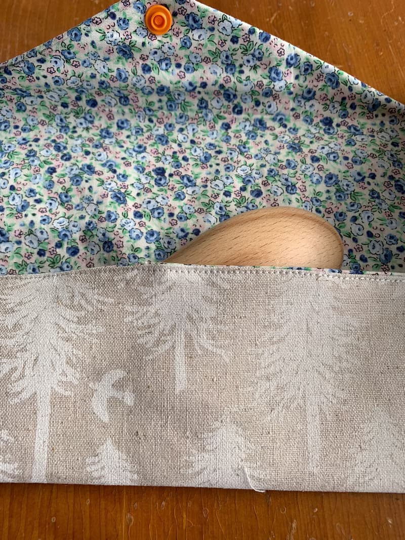 文青風環保筷袋  植樹 白  手作餐具袋.交換禮物.