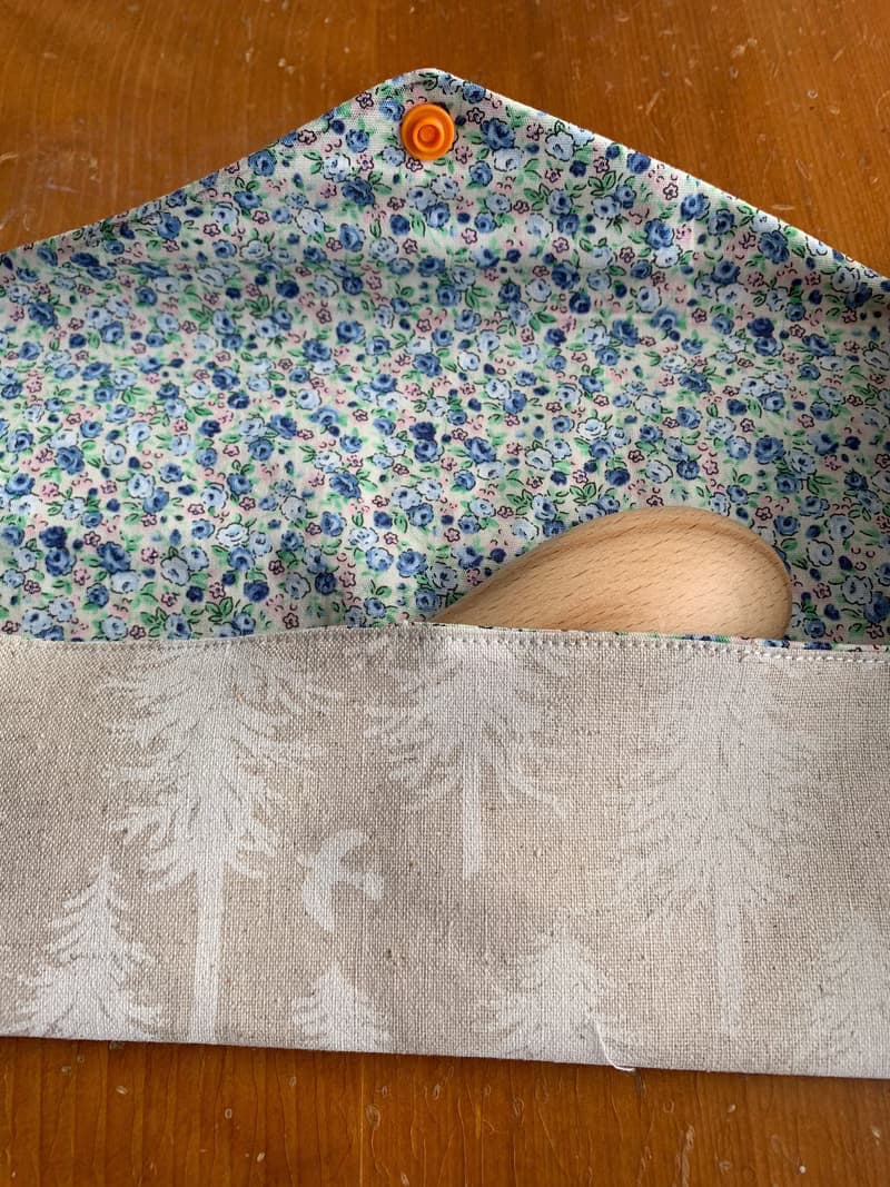 文青風環保筷袋  植樹 白  手作餐具袋.交換禮物.