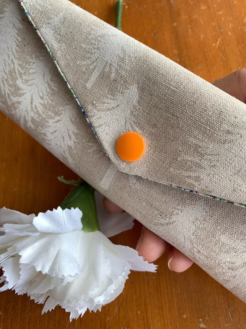 文青風環保筷袋  植樹 白  手作餐具袋.交換禮物.