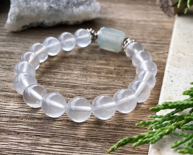 9.5 mm水沫玉翡翠手鍊