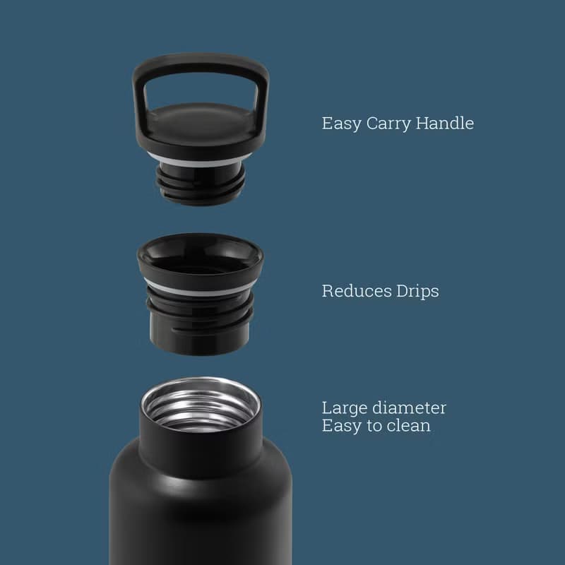 美國HYDY時尚保溫水瓶  CinCin Black系列 | 海軍藍-黑瓶 - 590ml