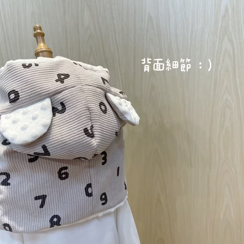 一起來數123手工豆絨保暖熊帽 寶寶帽 嬰兒帽 嬰兒禮物