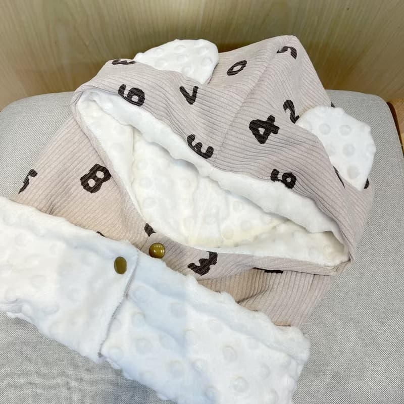 一起來數123手工豆絨保暖熊帽 寶寶帽 嬰兒帽 嬰兒禮物