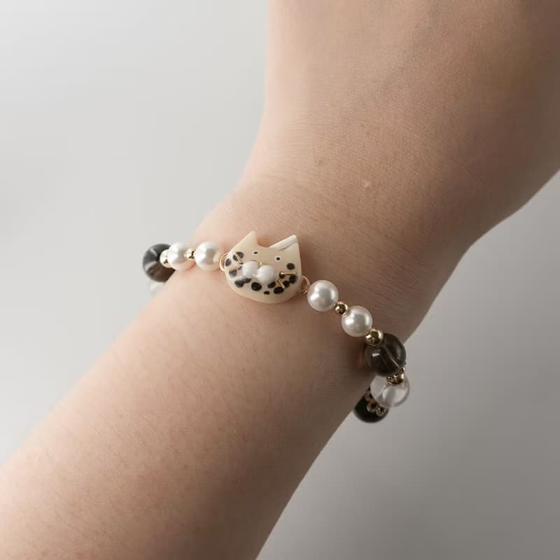 貓貓好朋友手鍊 | 珍珠奶茶