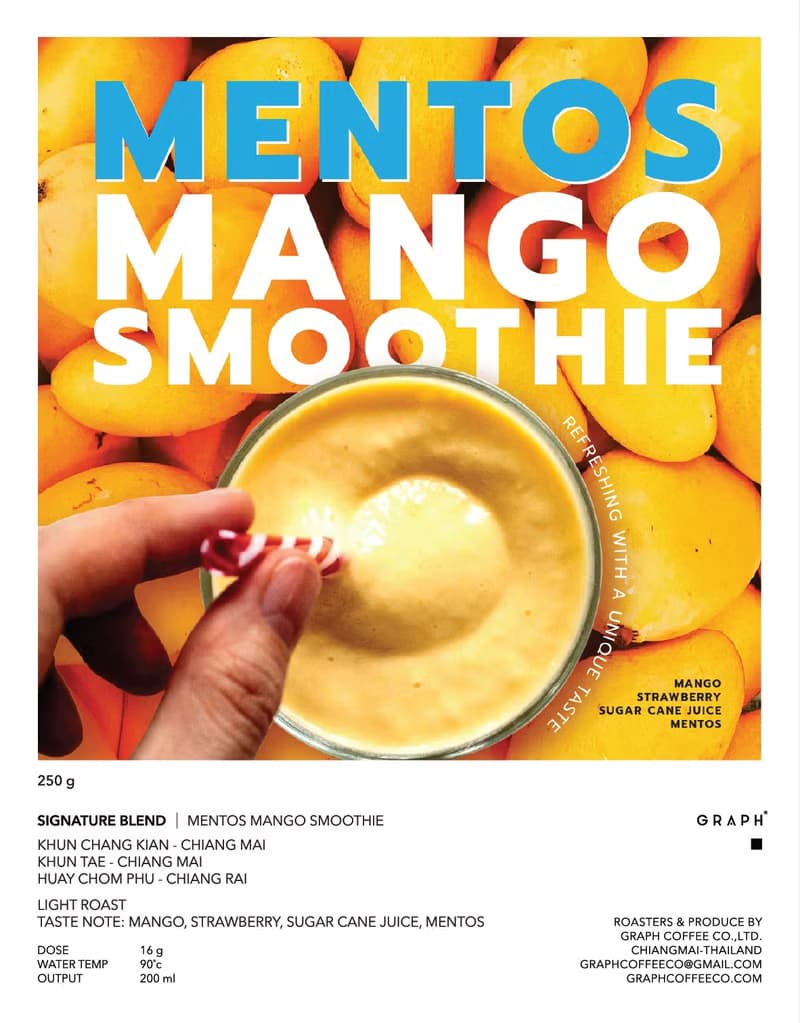 GRAPH | SIGNATURE BLEND - FRUITY FINE SET - MENTOS MANGO SMOOTHIE 1000g.