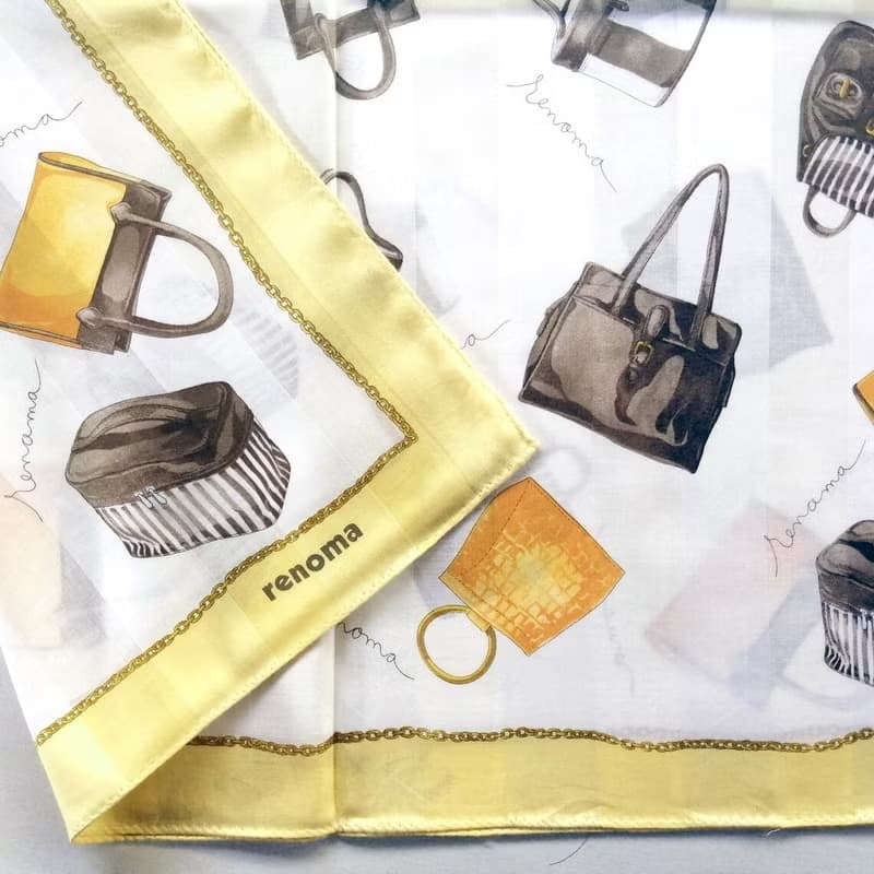renoma Vintage Scarf Women Handbag Collection 23 x 22.5 inches