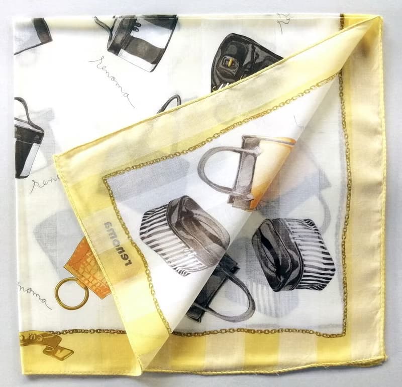 renoma Vintage Scarf Women Handbag Collection 23 x 22.5 inches