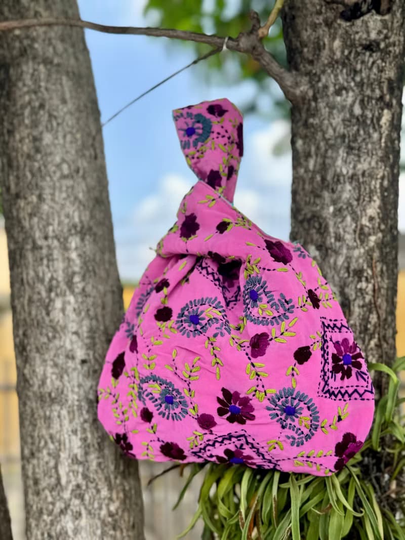 手工刺繡 花卉 手提包 小包 包包 手袋 手提袋