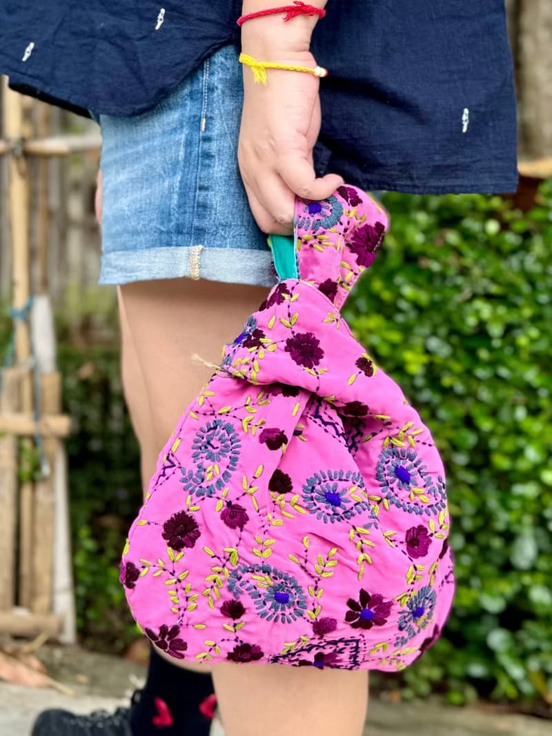 手工刺繡 花卉 手提包 小包 包包 手袋 手提袋