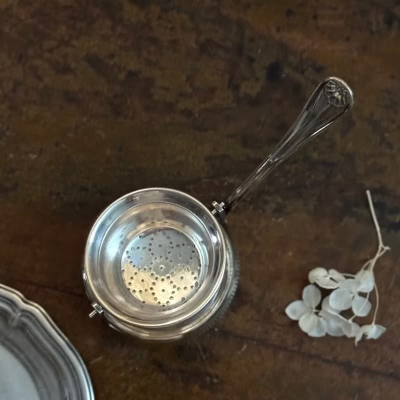 50516- 經典古董鍍銀濾茶器