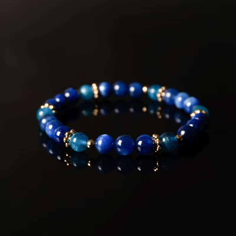 輕設計系列 // 藍晶石藍磷灰石 手鍊 // 溝通表達 智慧洞見