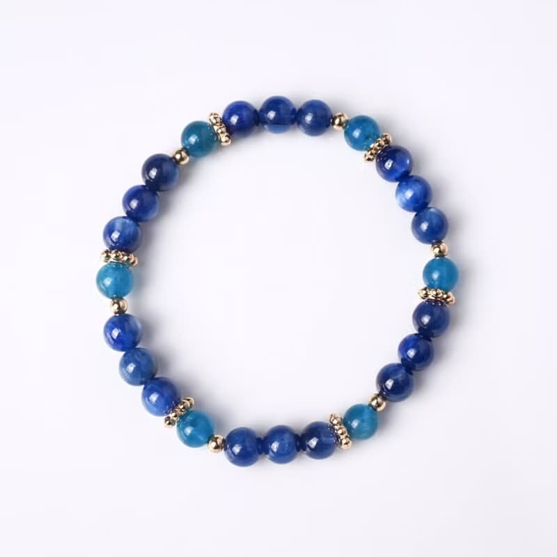 輕設計系列 // 藍晶石藍磷灰石 手鍊 // 溝通表達 智慧洞見