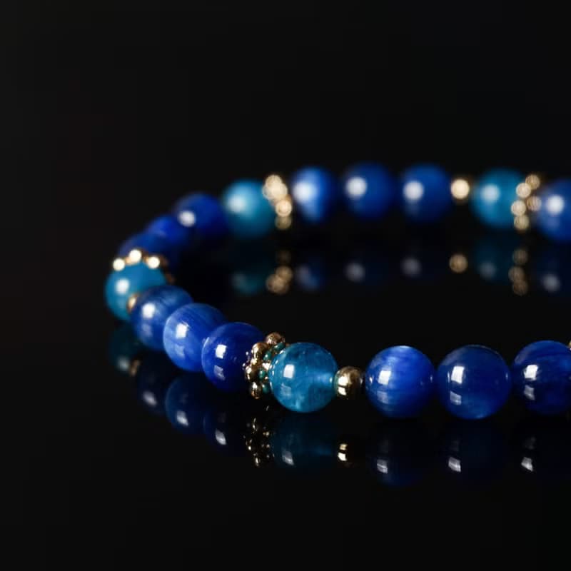 輕設計系列 // 藍晶石藍磷灰石 手鍊 // 溝通表達 智慧洞見