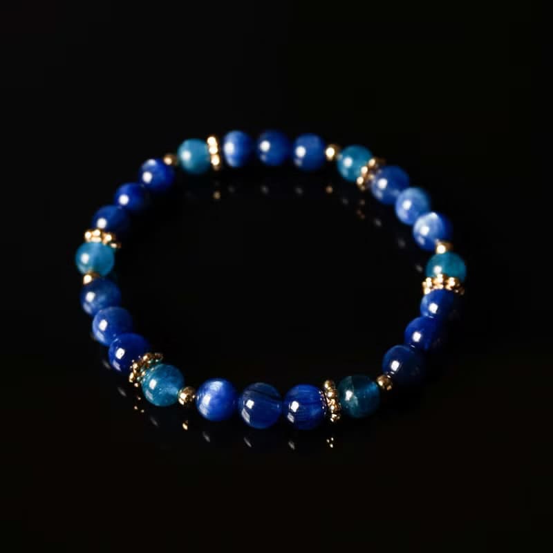 輕設計系列 // 藍晶石藍磷灰石 手鍊 // 溝通表達 智慧洞見