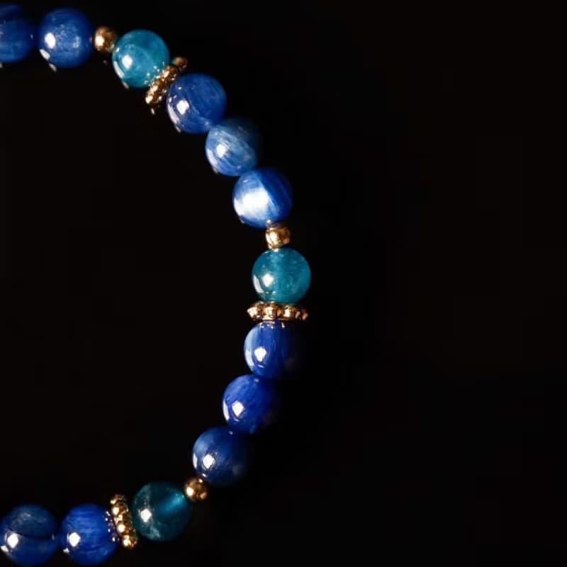 輕設計系列 // 藍晶石藍磷灰石 手鍊 // 溝通表達 智慧洞見