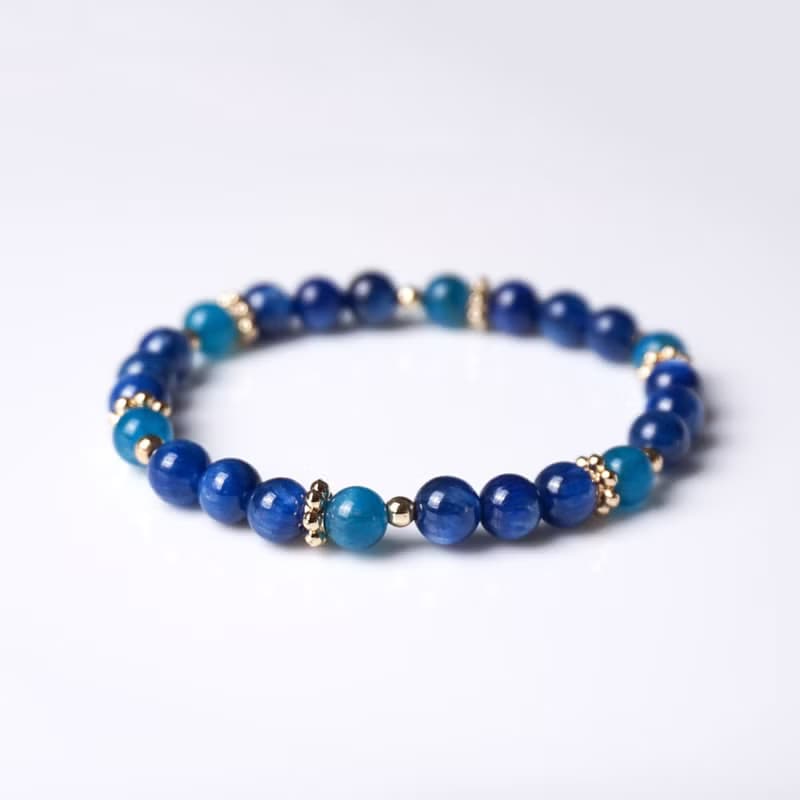 輕設計系列 // 藍晶石藍磷灰石 手鍊 // 溝通表達 智慧洞見
