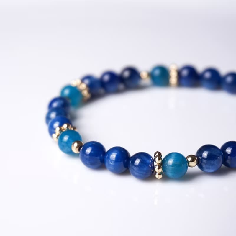 輕設計系列 // 藍晶石藍磷灰石 手鍊 // 溝通表達 智慧洞見