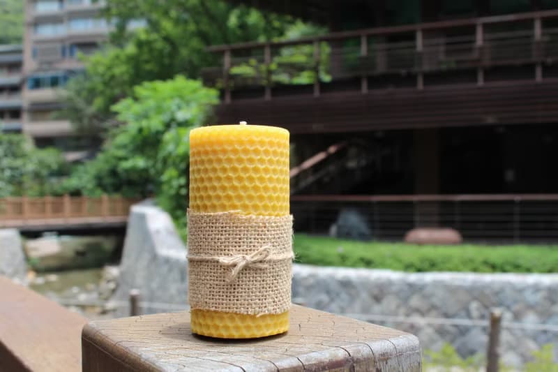 100% 純天然蜂蠟。蠟燭。台灣產