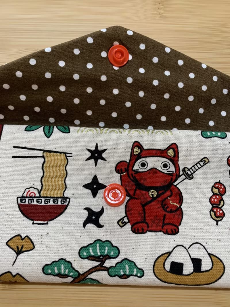 文青風環保純棉筷袋 ~暢遊日本  原麻米色潮物 收納 手作餐具袋