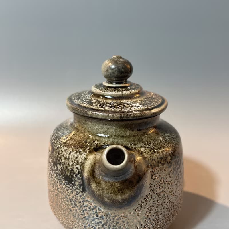 柴燒金彩冰煙茶壺 / 冰煙壺容量200cc /  小平凡手作