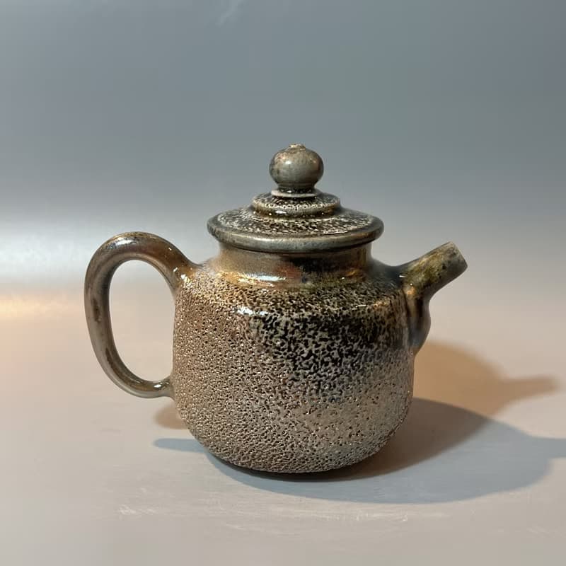 柴燒金彩冰煙茶壺 / 冰煙壺容量200cc /  小平凡手作
