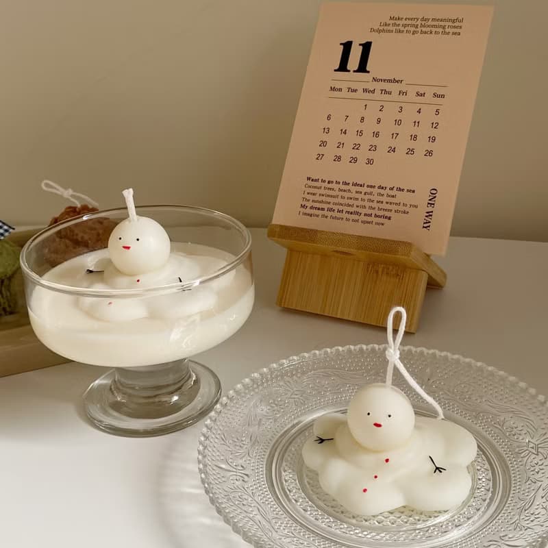 【聖誕系列】融化小雪人 雪人香氛杯 香氛蠟燭 聖誕禮物 交換禮物
