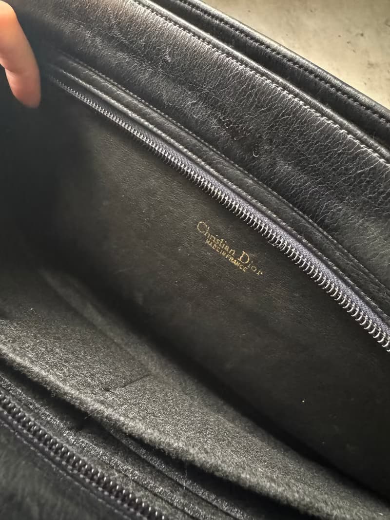 中古正品 Christian Dior 迪奧 真皮兩用包 腋下包 側背包 手提包