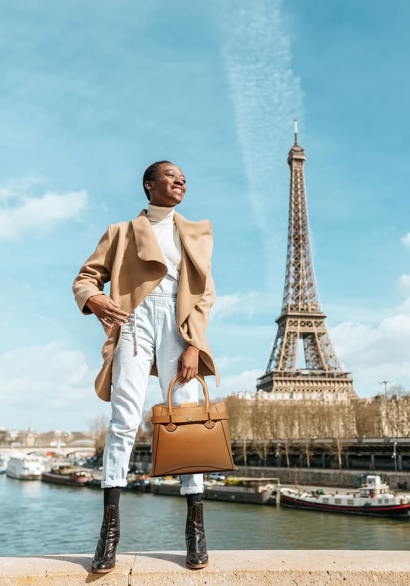 ANDERLOS 設計師 云扉 真皮手提包 橙橘棕  原創 手袋