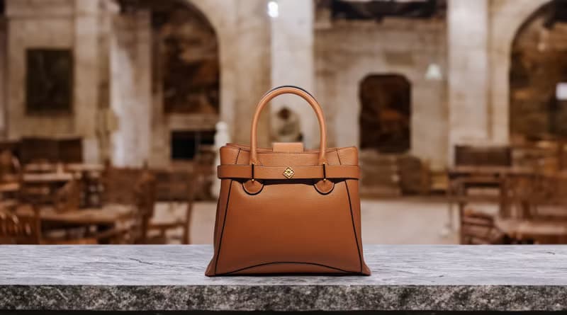 ANDERLOS 設計師 云扉 真皮手提包 橙橘棕  原創 手袋