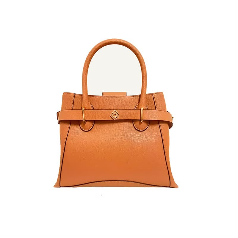 ANDERLOS 設計師 云扉 真皮手提包 橙橘棕  原創 手袋