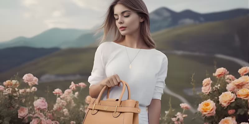 ANDERLOS 設計師 云扉 真皮手提包 橙橘棕  原創 手袋