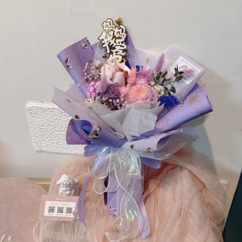 康乃馨花束-經典有錢花中款-含真鈔300元