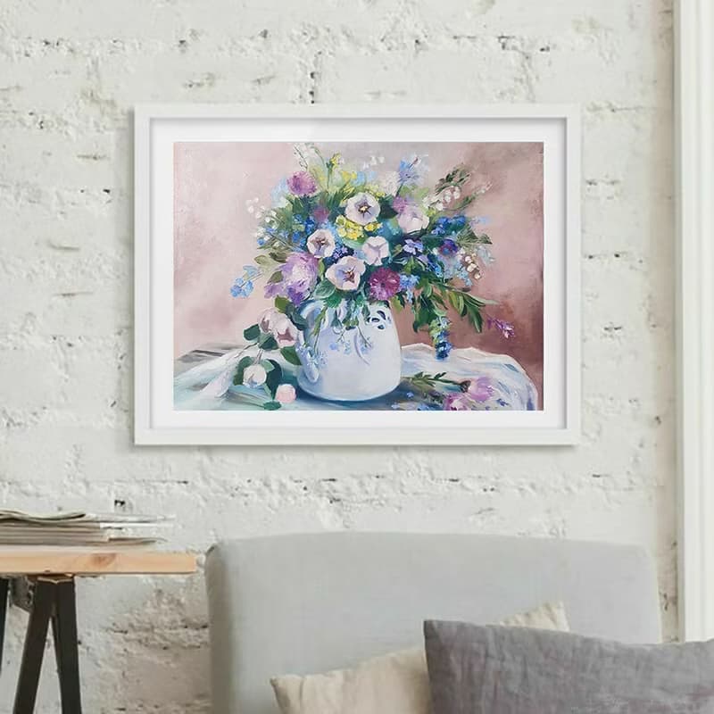 Wild Flowers Painting Flower Original Art Canvas Still life Oil Artwork Bouquet
