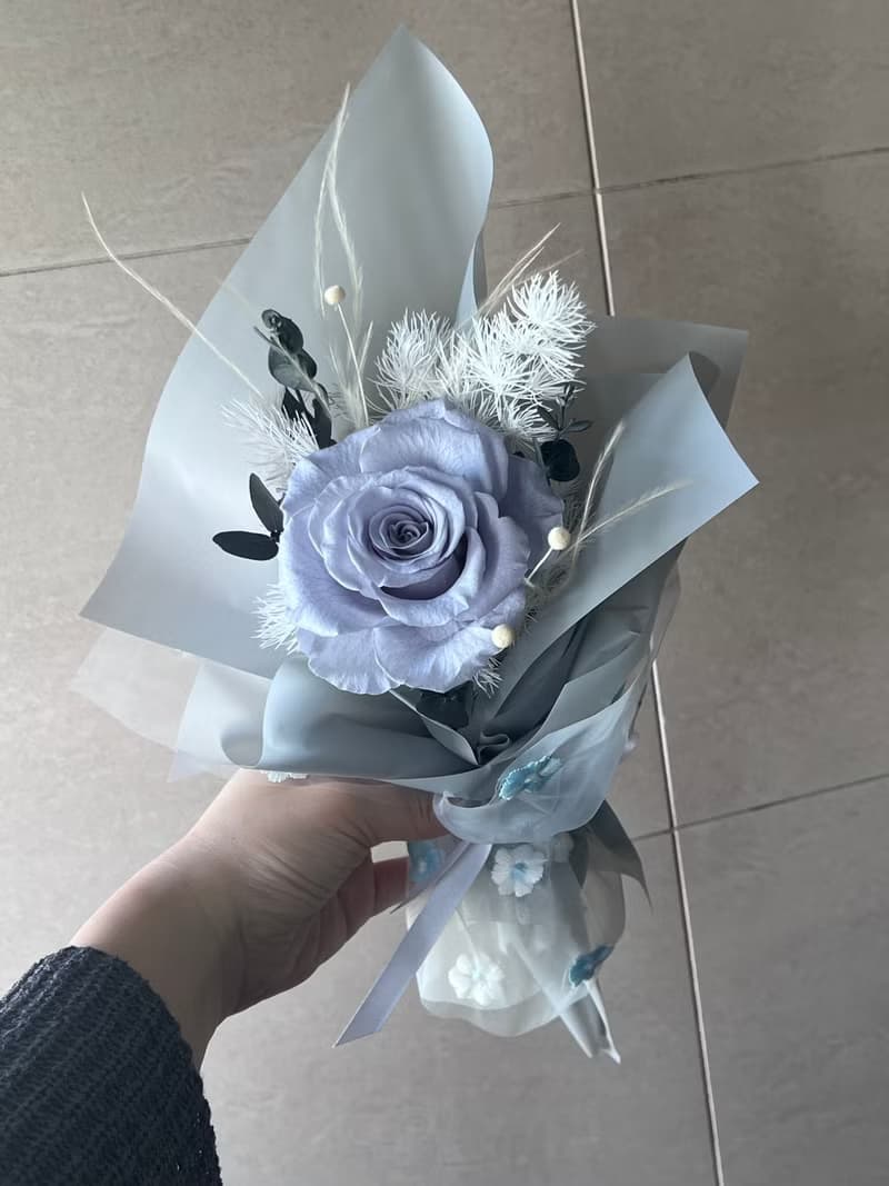 永生玫瑰花束 單支玫瑰花束 恆星花 乾燥花 生日花束 告白花束