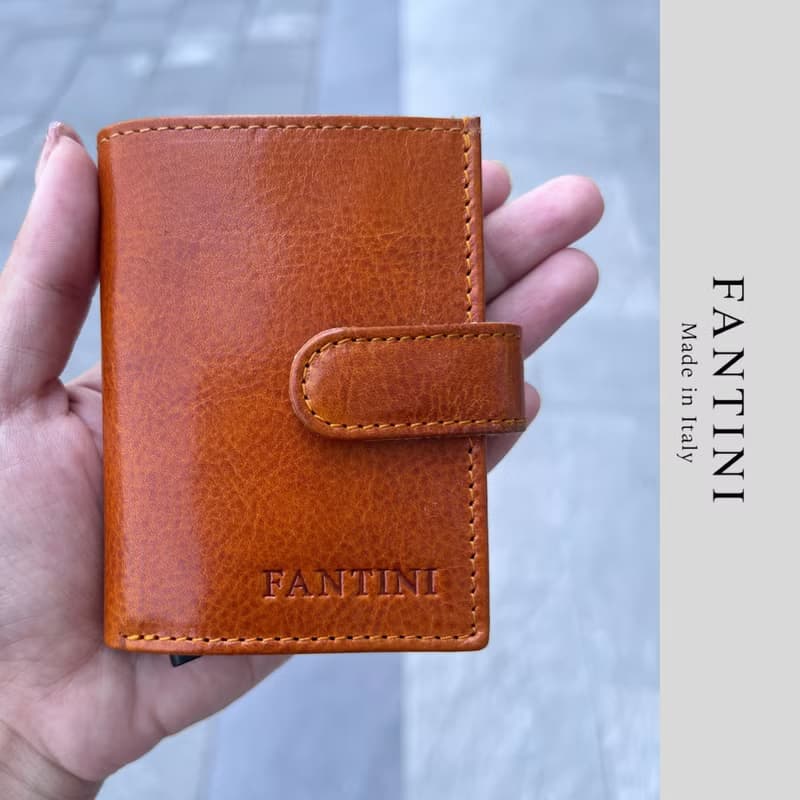 坦斯Tannex 彈出式皮革卡片夾短夾防盜皮夾錢包卡夾具備RFID