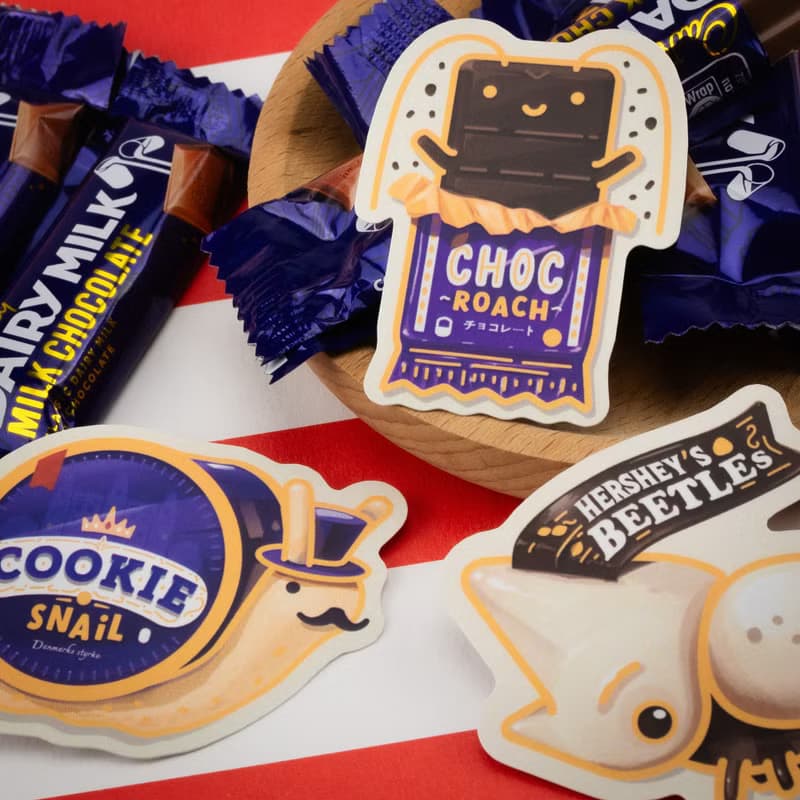 Chocroach Sticker Pack Season 1 | Cute Snack Waterproof Stickers