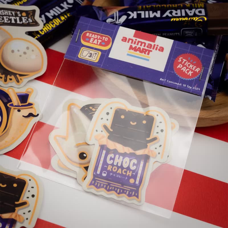 Chocroach Sticker Pack Season 1 | Cute Snack Waterproof Stickers