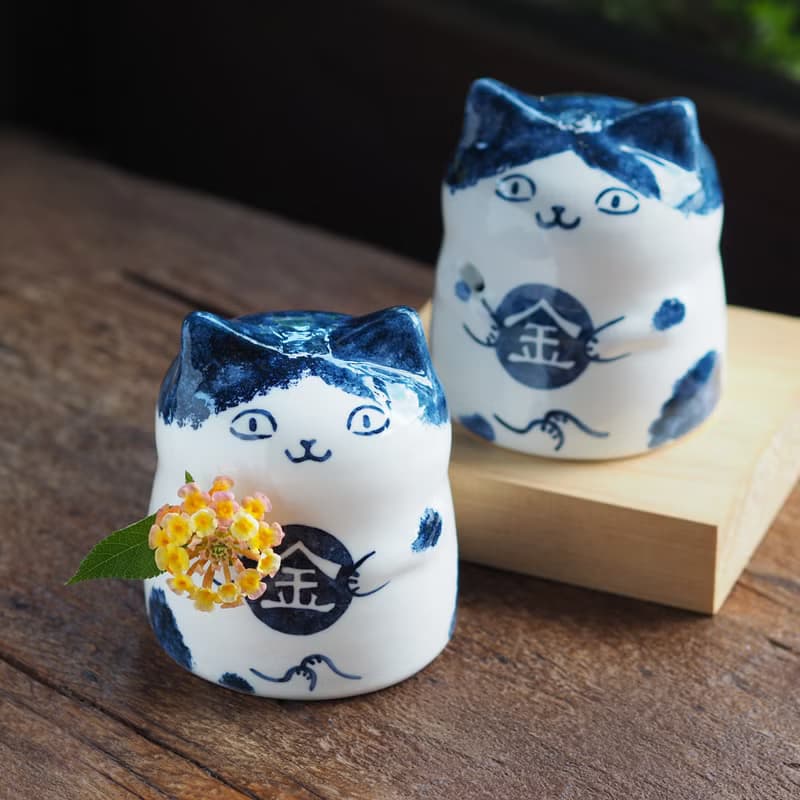 【金來貓】祝福花器 / 招財擺飾 / 可插乾燥花