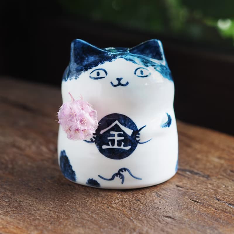 【金來貓】祝福花器 / 招財擺飾 / 可插乾燥花