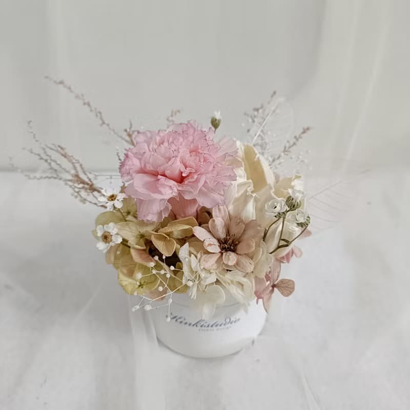 情人節禮物花束永生康乃馨盆花  生日求婚結婚捧花永生乾燥花畢業