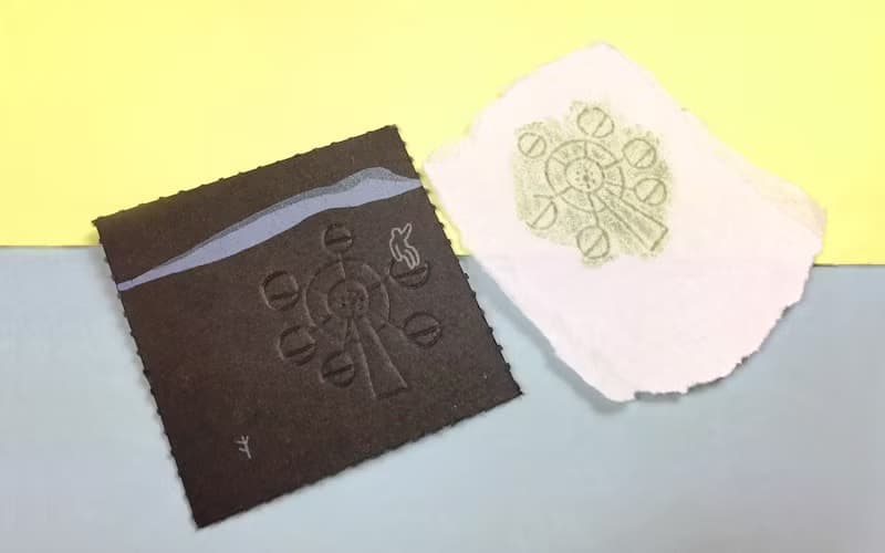 【深夜來玩躲貓貓 / 手繪DIY情境拓印卡 - 雙面共12