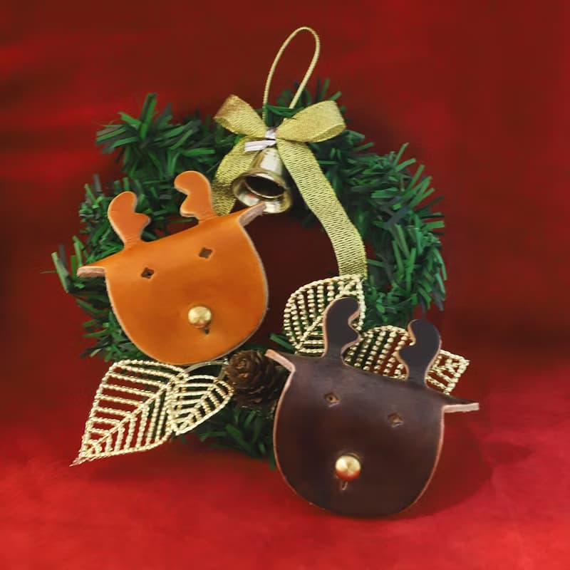 聖誕節皮革麋鹿集線器-寶藍。橙 (Xmas 、聖誕禮物、交換禮物)