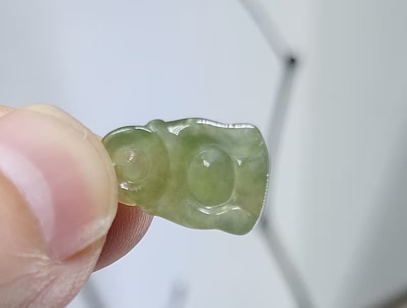 【親翠】天然翡翠 袖珍精品滿睛綠高冰站姿彌勒佛項鍊 佛系畢業禮
