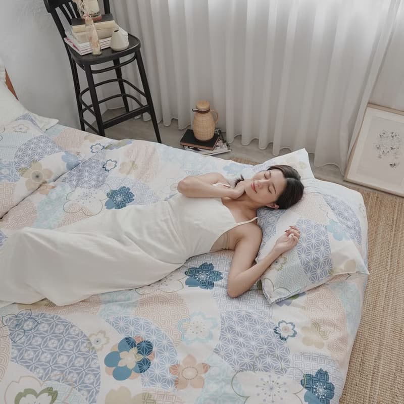 柔絲萊賽爾纖維 床包組 薄被套 鋪棉兩用被/台灣製床單/HT071