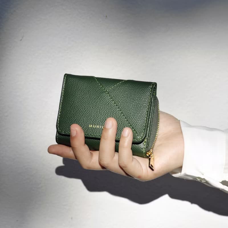真皮短夾 Ellie Mini Wallet /綠色長夾 祖母綠色 Emerald Green
