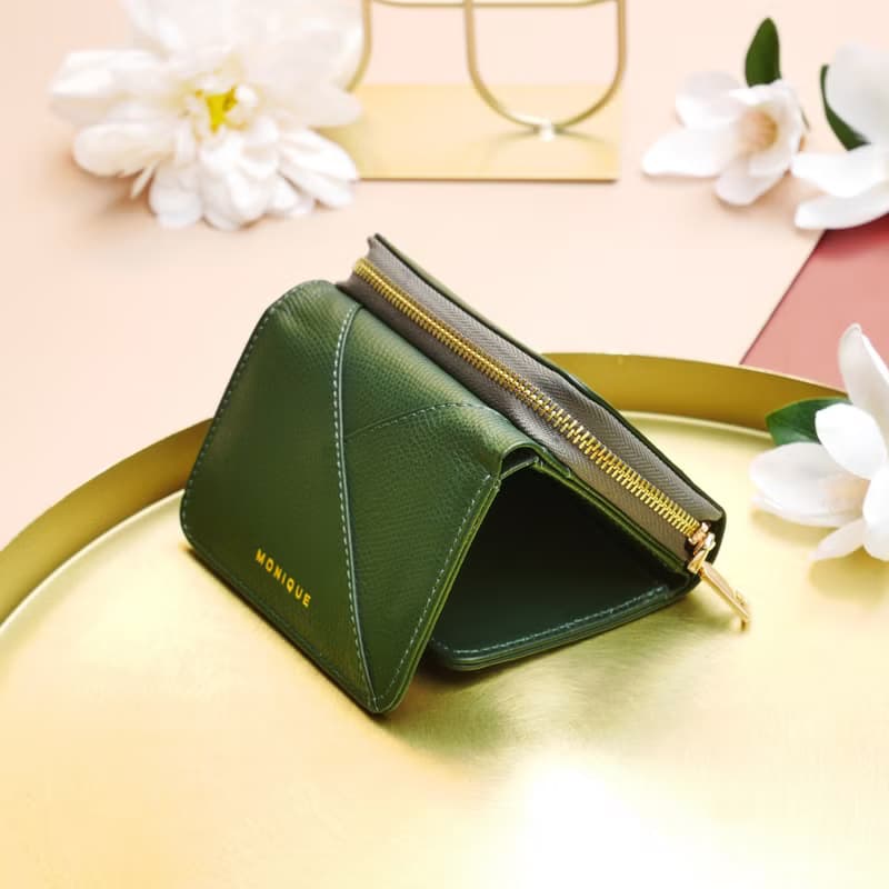 真皮短夾 Ellie Mini Wallet /綠色長夾 祖母綠色 Emerald Green