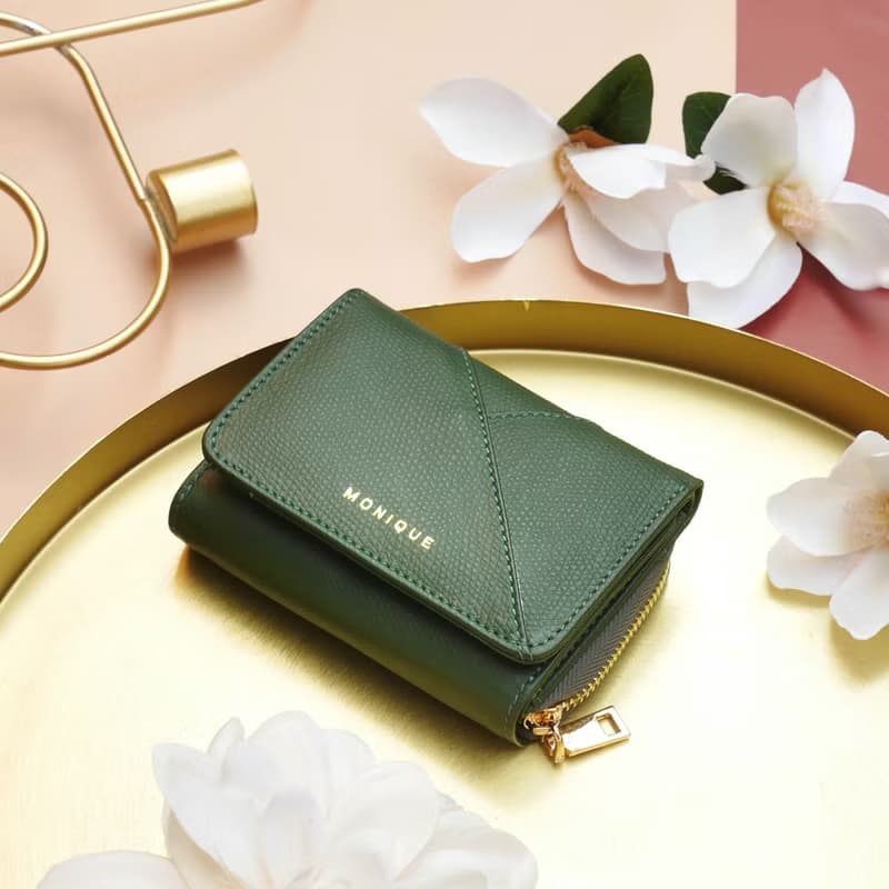 真皮短夾 Ellie Mini Wallet /綠色長夾 祖母綠色 Emerald Green
