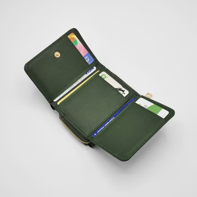 真皮短夾 Ellie Mini Wallet /綠色長夾 祖母綠色 Emerald Green