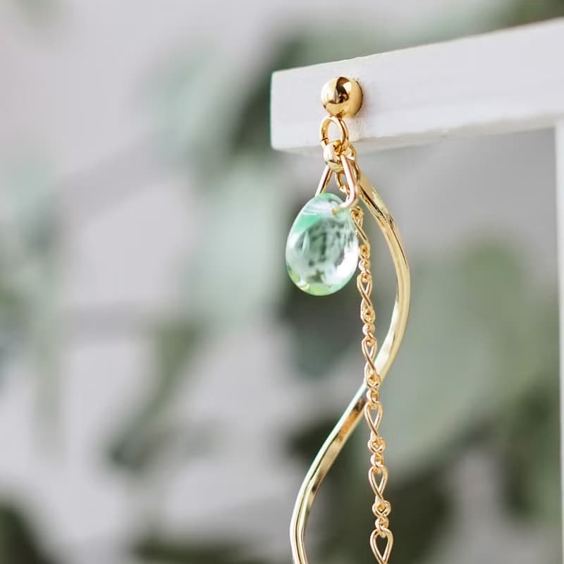 花雨に香る美濃和紙の紫陽花　ピアス/イヤリング